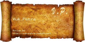 Vuk Petra névjegykártya